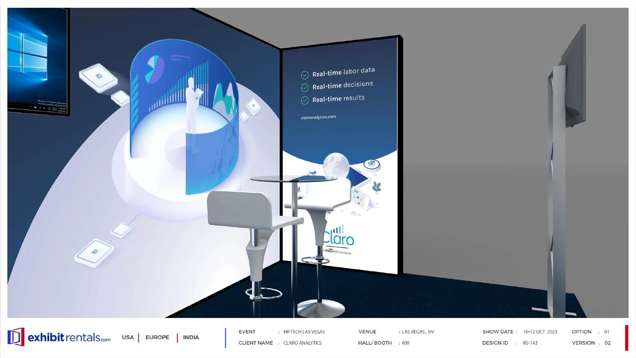 10x20 Inline booth design by Exhibit-Rentals